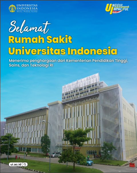 Rumah Sakit Universitas Indonesia (RSUI) menerima penghargaan atas kontribusi dalam Hilirisasi Produk, Prototipe, dan Inovasi Rumah Sakit Perguruan Tinggi Negeri dari Kementerian Pendidikan Tinggi, Sains, dan Teknologi RI